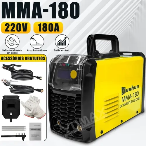 Máquina de Solda Inversora MMA-180 Huahuo 220V
