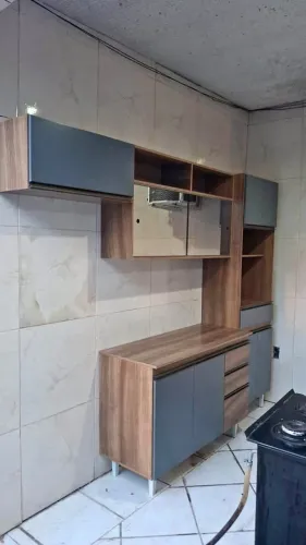Armário de Cozinha Completo com Balcão 1,20m (Novo) Entrega Grátis!