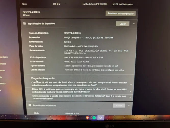 PC Gamer completo montado em alto nível! Avalio propostas