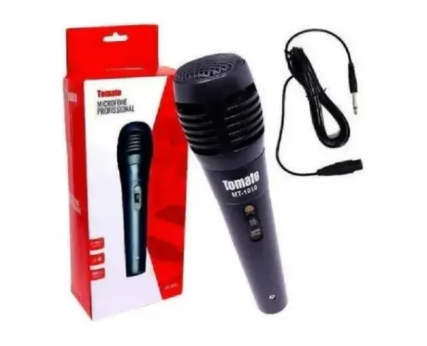 Microfone Dinâmico Com Fio Tomate Mt-1010 Profissional. Novo, sem uso e na caixa.