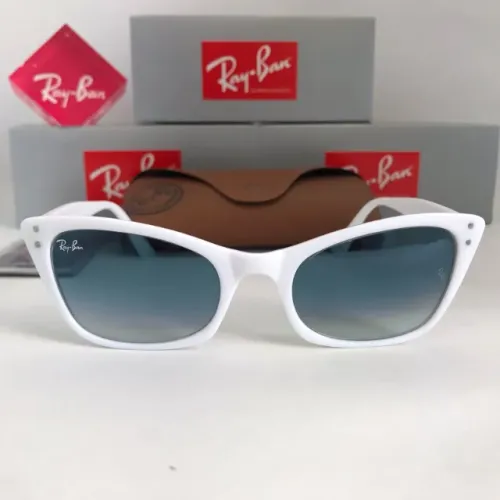 Óculos de sol ray-ban lady burbank off-white lentes de cristal
