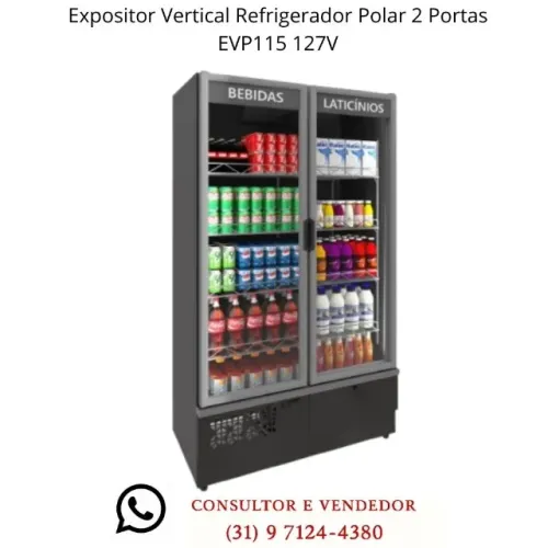 Expositor Vertical Refrigerador Polar 2 Portas 220V