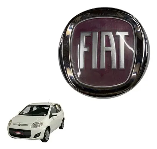 Emblema Traseiro Porta Mala Vermelho Fiat Palio 2008 2010 12