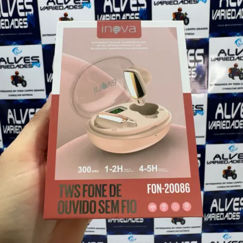 Fone de ouvido bluetooth com visor digital