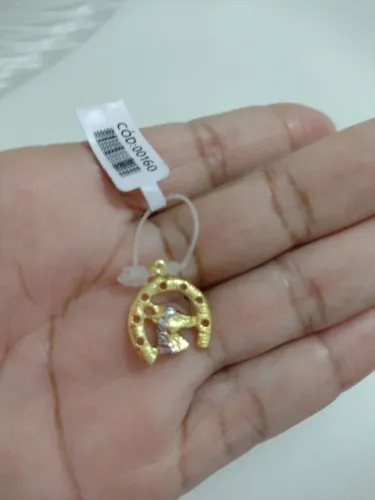 Pingente ferradura raiz banhado a ouro 18 k viver a  pegada esporte unixesse.