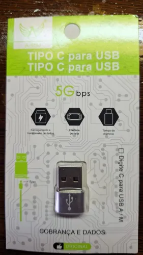 Conector USB C 3.1 Tipo C Fêmea para USB 3.0 Tipo A