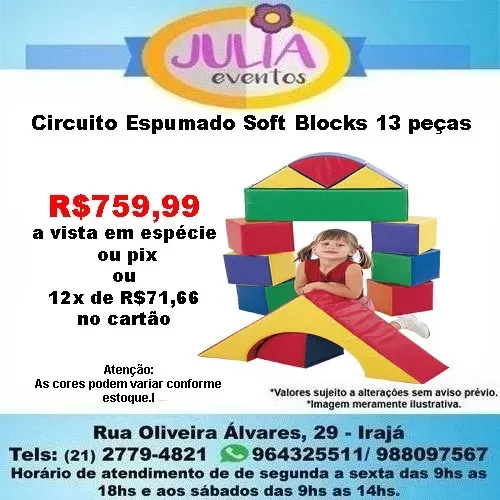 Circuito Espumado Soft Blocks 13 peças