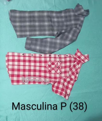 Camisa Masculina Xadrez - Tamanho P (38)
