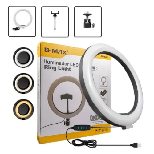 Ring Light RGB 12 Polegadas C/Tripé L04 - Bmax  cod: 4124