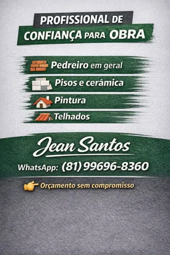 PEDREIRO DISPONÍVEL!