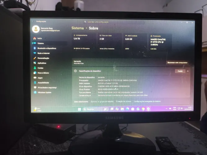PC gamer pra sair hoje cuida 1200.