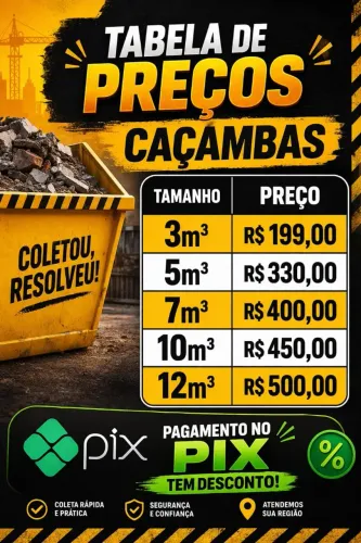 Locação de caçambas