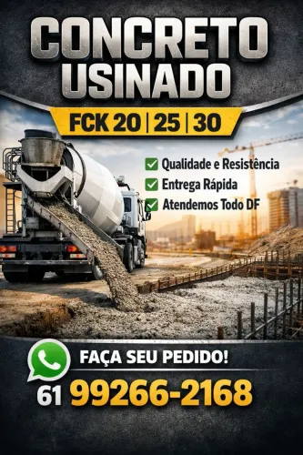 Venda de Concreto Usinado - Atendimento via WhatsApp