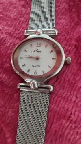 Relógio Suíço Mido Prateado Feminino R$:100 Reais 