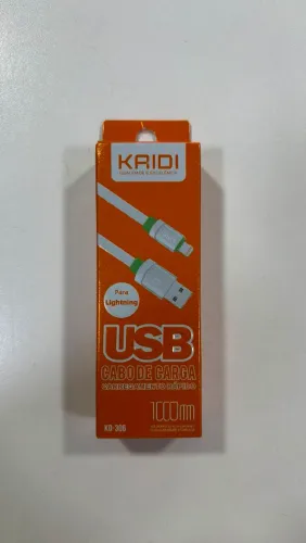 Kit 2 Cabos USB Lightning Kaidi KD-306 Turbo Reforçado