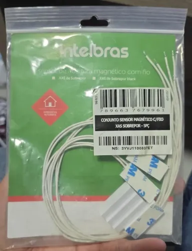 Pacote de Sensor de Abertura com Fio XAS Sobrepor Intelbras (5 Un)