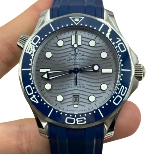 Omega Seamaster Automático Suíço Azul Prata C Garantia