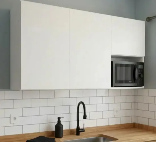 Armário Aéreo para Cozinha com Nicho de Microondas