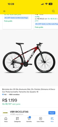 Bicicleta Aro 29, Alumunio Rdx 21v Câmbio Shimano A Disco, Quadro 19