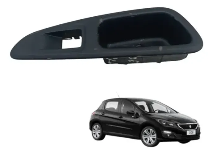 Moldura Puxador Botão Traseiro Esquerdo Peugeot 308 2012