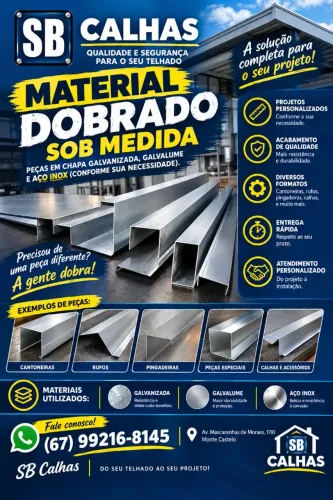 Calha dobrada