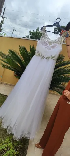 Belíssimo Vestido de noiva usado 1x