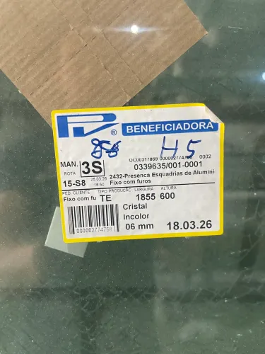 Vidros temperados 10$ m2