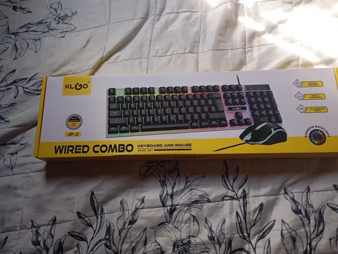 Kit Mouse e Teclado Semi Mecânico Novo