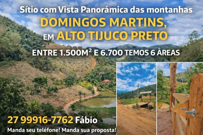 Sítio com Vista montanhas, Domingos Martins, aceito propostas, trocas<br>Vista panorâmica