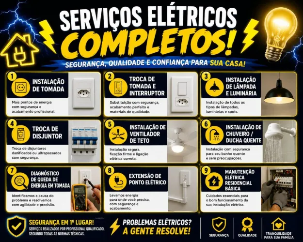 Reparos Elétricos Residenciais a Domicílio