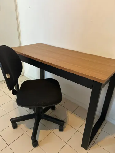 Conjunto Mesa Escrivaninha com Cadeira Estudo