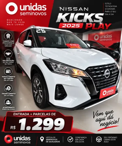 Nissan Kicks Play Sense 1.6 16V Flex Aut. 2025