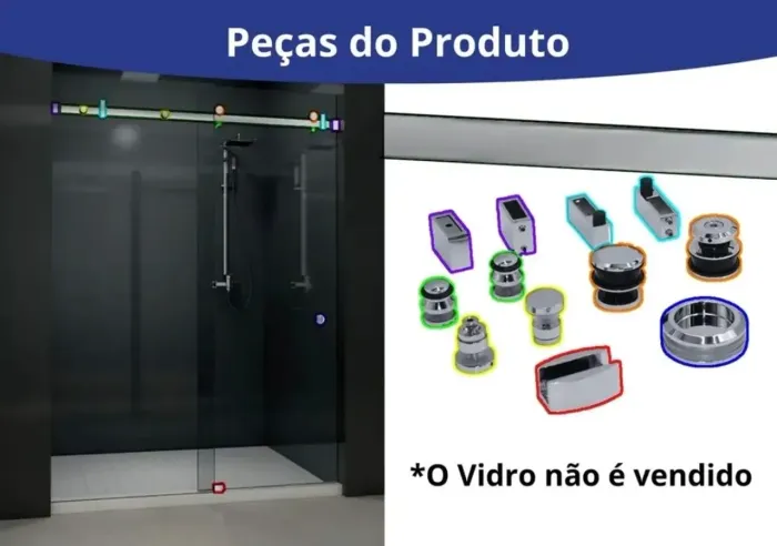 Kit porta correr Box correr box 