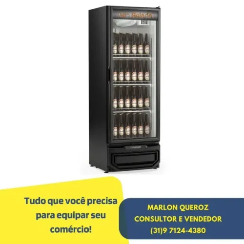 Cervejeira 410 litros Porta de Vidro Gelopar Nova