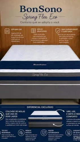 Conjunto box casal bon sono completo dupla face molas ensacadas