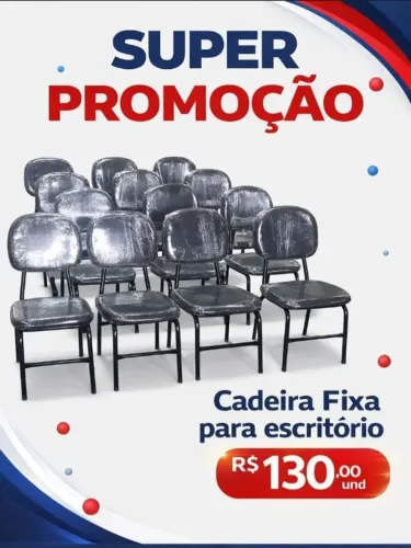 Cadeira Fixa Escritório Nova! Qualidade Alta, Direto da Fábrica!! Leia a descrição?