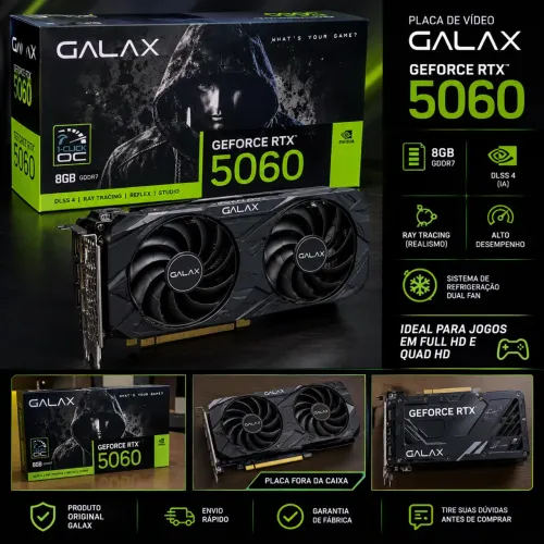 RTX 5060 8gb/ passo cartão 