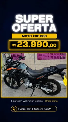 VENDO HONDA XRE 300 ADVENTURE 2019 - ÚNICO DONO E IMPECÁVEL!