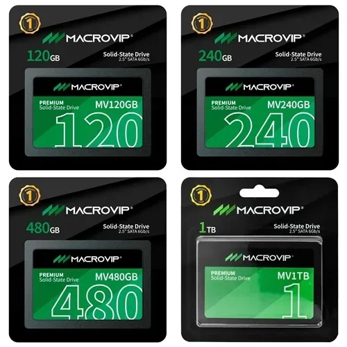 HD SSD 120Gb / 240Gb /480Gb / 1 Tb SATA 3 MACROVIP - Alta Velocidade e Desempenho para PC