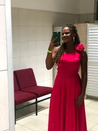 Vestido de Festa Longo Rosa