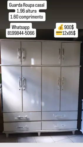 Guarda roupa casal Novos com frete grátis só aqui 