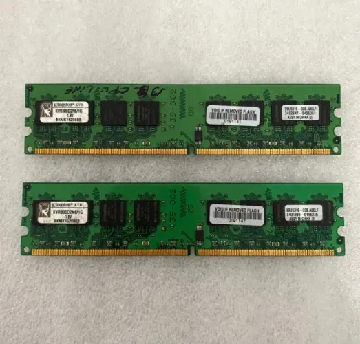 Memória Ram 2gb 2x1gb 2 Kingston Kvr800d2n6/1g Pc