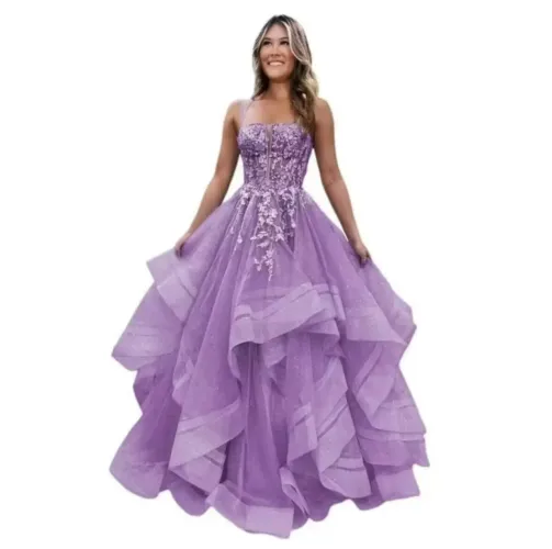 Vestido Debutante Lilás