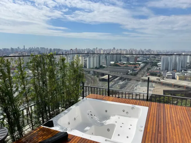 APARTAMENTO DE 123m² NO PISCINE STATION BRÁS 25º ANDAR - VISTA LIVRE PARA SEMPRE