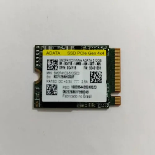 SSD Adata 512GB M.2 NVME 2230 PCIe 4.0 x4 saúde 100%
