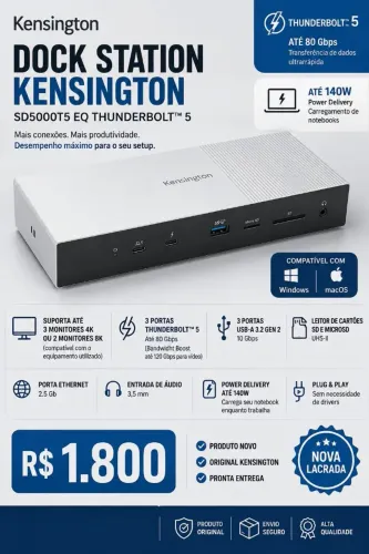 Kensington SD5000T5 Dock Station Thunderbolt 5 - USB-C