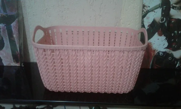 Cesta Organizadora Cor Rosa