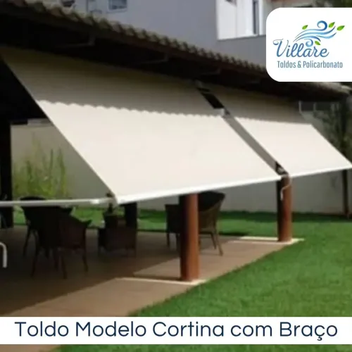 Toldo Modelo Cortina com Braço 