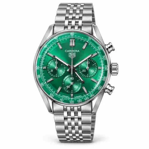 Relógio Masculino TAG Heuer Carrera Chronograph Green Carrera 42 mm Aço Prem AAA+