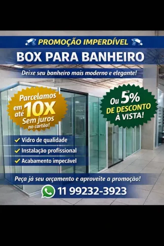 PROMOÇÃO BOX PARA BANHEIRO E MANUTENÇÃO 